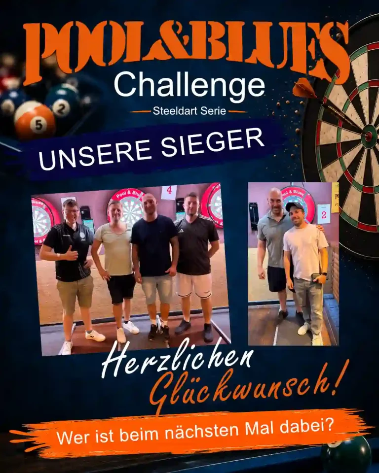 Plakat der Pool & Blues Challenge Sieger vom 12.08.2026