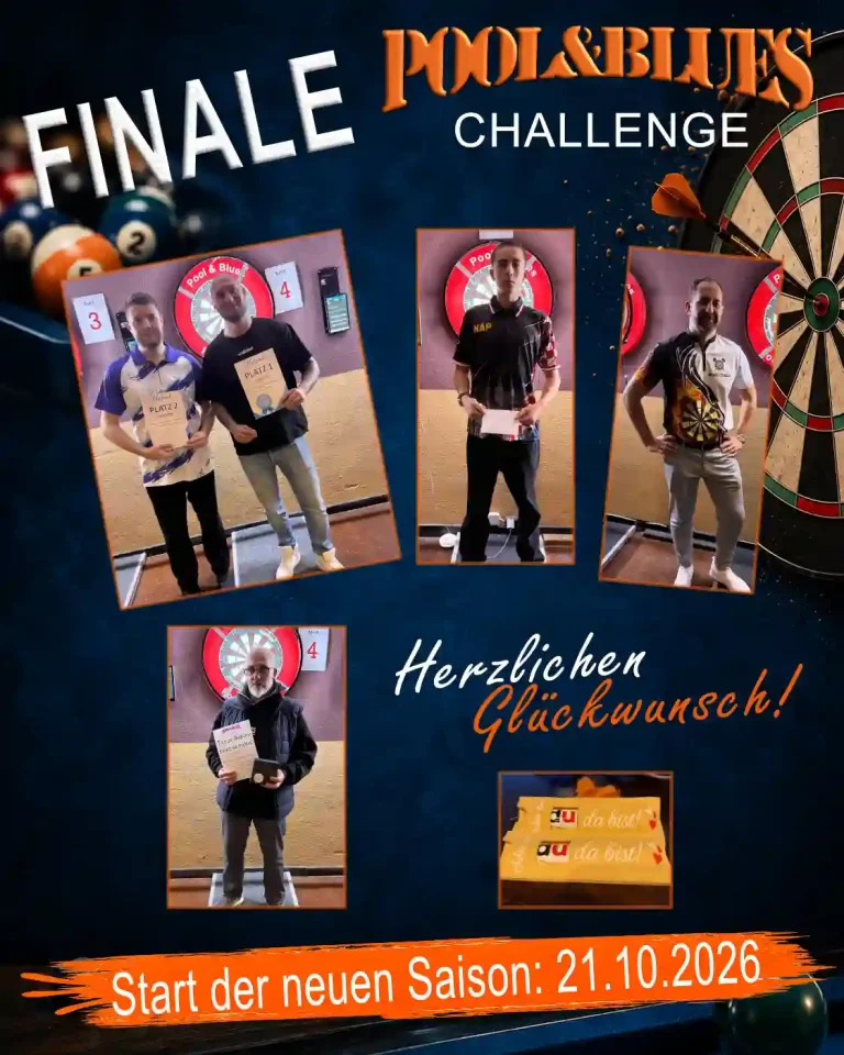 Sieger Plakat zum Finale der Pool & Blues Challenge 26 vom 11.10.2026