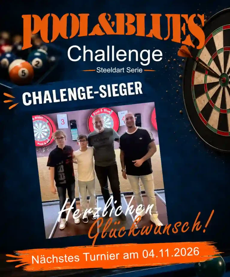 Sieger Plakat zur Pool & Blues Challenge am 21.10.2026